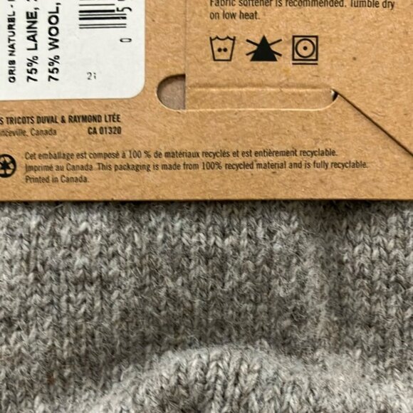 NWT wool Gray Casual Crew Socks sock size XL - Picture 10 of 10